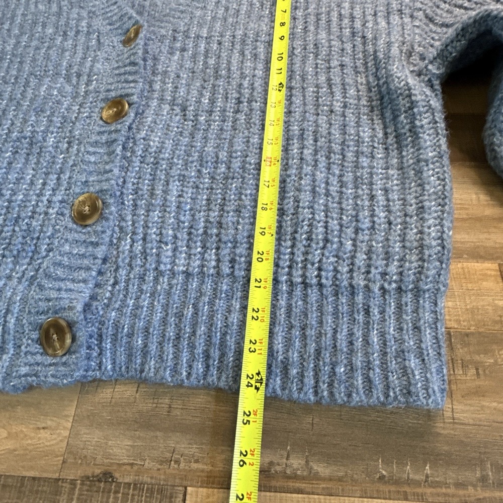Ava & Viv blue chunky knit v-neck button sweater sz 4X Fisherman Cottage - Picture 4 of 9